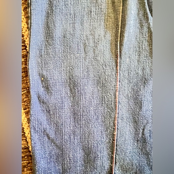 Vintage 1970s 70s Wide Leg Bell Bottom Denim Jeans Small Pics for Measurements - Picture 4 of 12